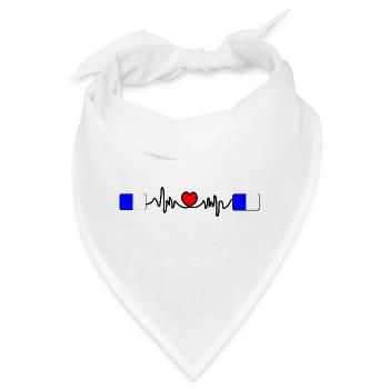 Spa Racing Heartbeat - Bandana - Weiß - Vorne