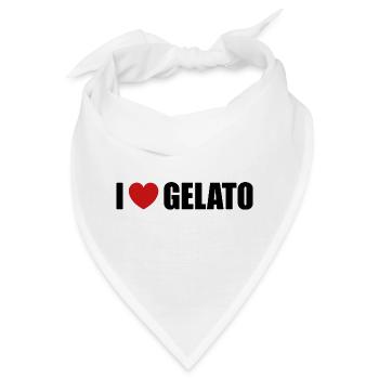 I love Gelato - Bandana - Weiß - Vorne