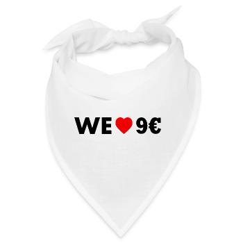 9 euro ticket - Bandana - Weiß - Vorne