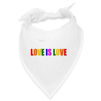 Love is love - Bandana - Weiß - Vorne