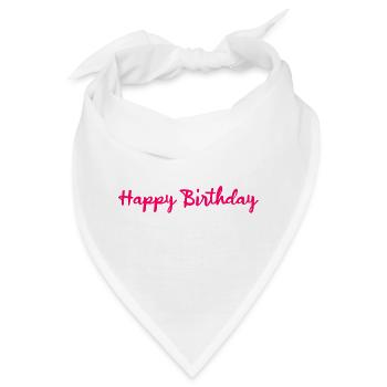 ALLES GUTE ZUM GEBURTSTAG. JAHRESTAG. - Bandana - Weiß - Vorne