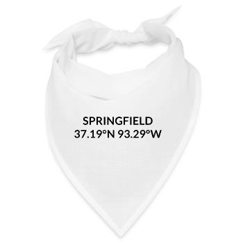 Springfield Missouri USA Koordinaten - Bandana - Weiß - Vorne