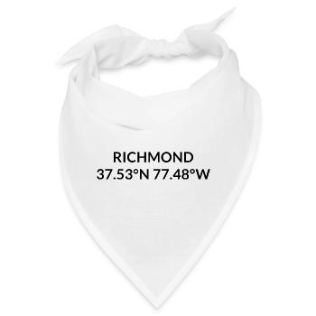 Richmond Virginia USA Koordinaten - Bandana - Weiß - Vorne