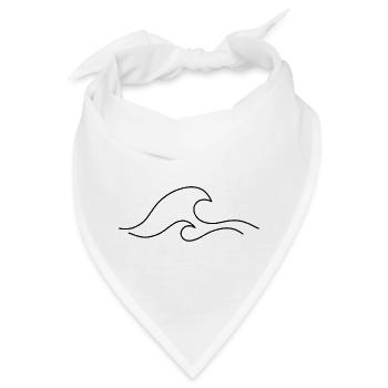wellen - Bandana - Weiß - Vorne