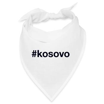 KOSOVO Hashtag - Bandana - Weiß - Vorne
