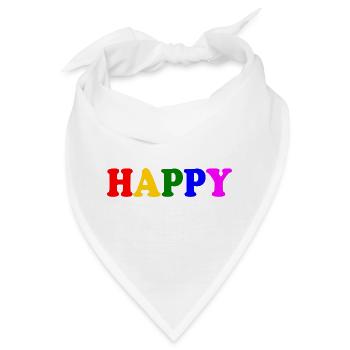 Happy - Bandana - Weiß - Vorne