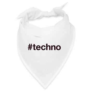 TECHNO Hashtag - Bandana - Weiß - Vorne