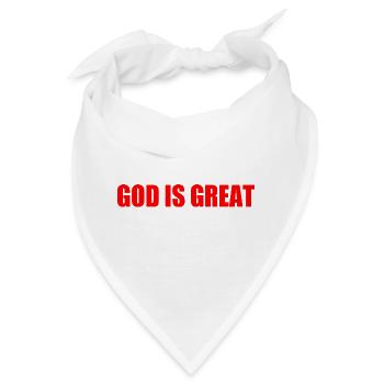 god is great - Bandana - Weiß - Vorne