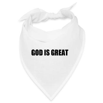 god is great - Bandana - Weiß - Vorne