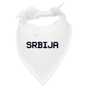 SRBIJA Serbia - Bandana - Weiß - Vorne