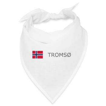 Norway Flag - Tromso - Norge - Norwegen - Bandana - Weiß - Vorne