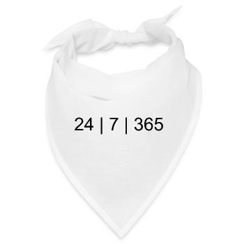 24/7/365 – Fokus. Disziplin. Lifestyle. - Bandana - Weiß - Vorne