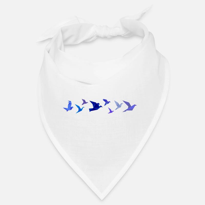 Origami Bird Migration (Blue) Bandana