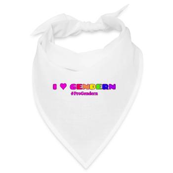 I Love Gendern Geschenkidee Pro Gendern  - Bandana - Weiß - Vorne