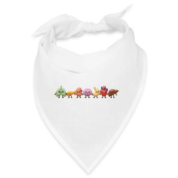 Süße Organen-Clique - Bandana - Weiß - Vorne