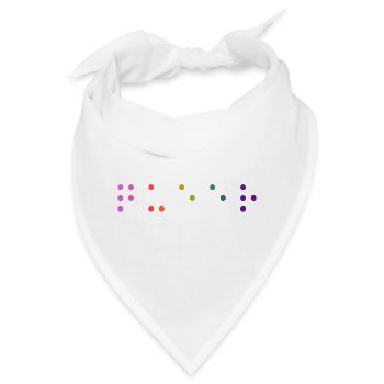 Queer Braille - Bandana - Weiß - Vorne