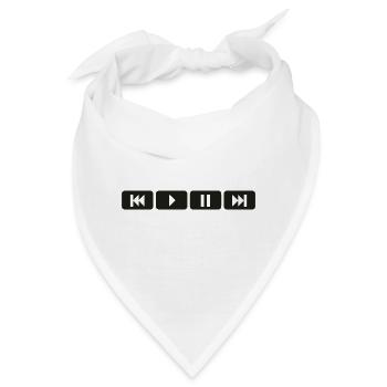 player tasten music play - Bandana - Weiß - Vorne