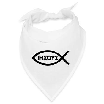 Christen Jesus Fisch Symbol - Bandana - Weiß - Vorne