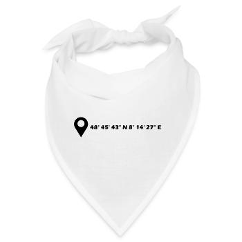 Baden-Baden Koordinaten - Bandana - Weiß - Vorne