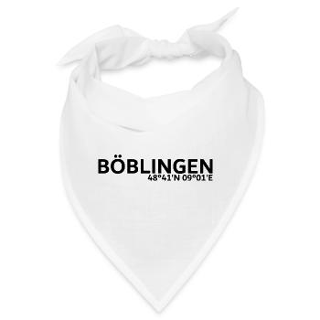 Böblingen Koordinaten - Bandana - Weiß - Vorne