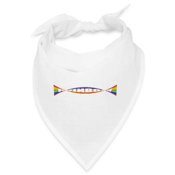 Rainbow flag Variation - Bandana - Weiß - Vorne