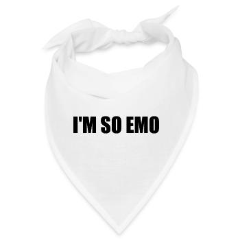 Im so emo - Bandana - Weiß - Vorne