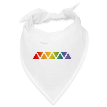 Regenbogen dreieck - Bandana - Weiß - Vorne
