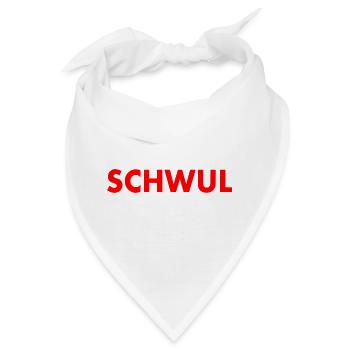 Schwul - Bandana - Weiß - Vorne