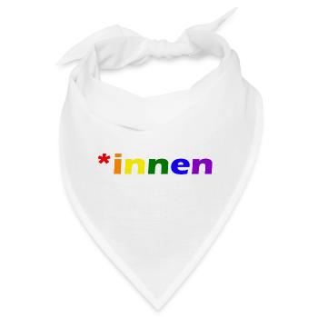 *innen Gendern - Bandana - Weiß - Vorne
