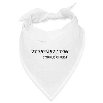 Corpus Christi Texas USA Koordinaten - Bandana - Weiß - Vorne