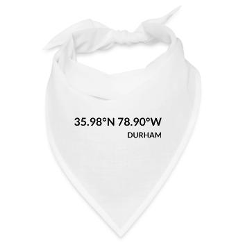 Durham North Carolina USA Koordinaten - Bandana - Weiß - Vorne