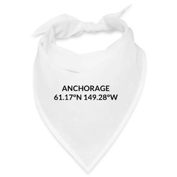 Anchorage Alaska USA Koordinaten - Bandana - Weiß - Vorne