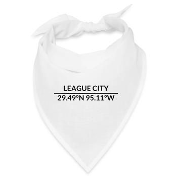 League City Texas USA Koordinaten - Bandana - Weiß - Vorne