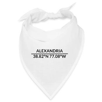 Alexandria Virginia USA Koordinaten - Bandana - Weiß - Vorne
