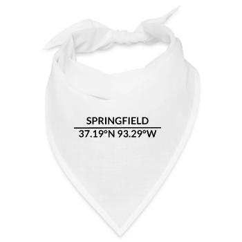 Springfield Missouri USA Koordinaten - Bandana - Weiß - Vorne