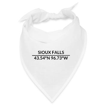 Sioux Falls South Dakota USA Koordinaten - Bandana - Weiß - Vorne