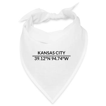 Kansas City Kansas USA Koordinaten - Bandana - Weiß - Vorne
