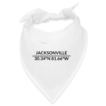 Jacksonville Florida USA Koordinaten - Bandana - Weiß - Vorne