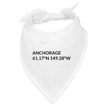 Anchorage Alaska USA Koordinaten - Bandana - Weiß - Vorne