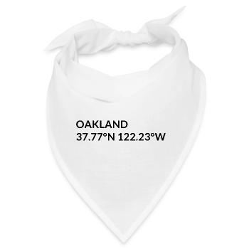 Oakland California USA Koordinaten - Bandana - Weiß - Vorne