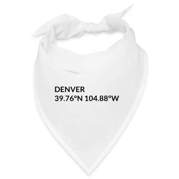 Denver Colorado USA Koordinaten - Bandana - Weiß - Vorne