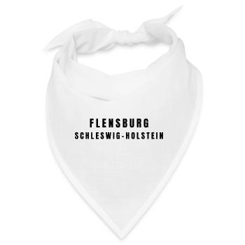 Flensburg Schleswig-Holstein - Bandana - Weiß - Vorne