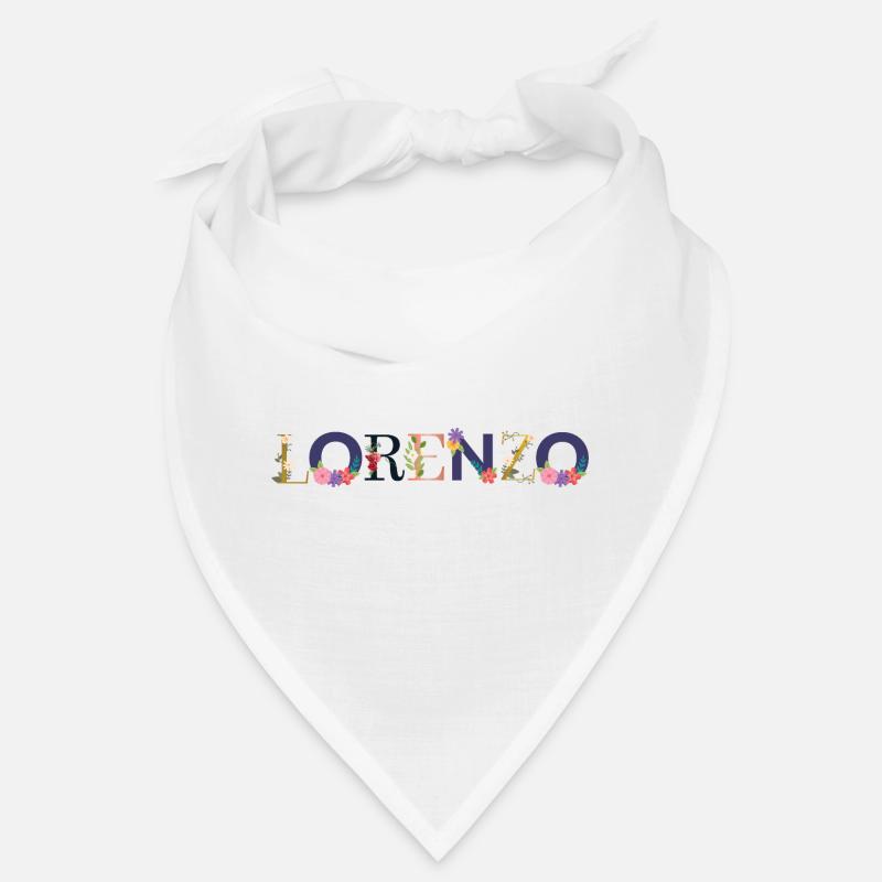 Le nom de LORENZO orné de fleurs Bandana