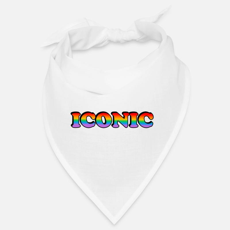 Ikonisch - Regenbogen Text LGBT Pride Bandana