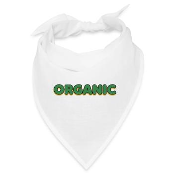Organische Grün-Gelb Schriftlogo - Bandana - Weiß - Vorne
