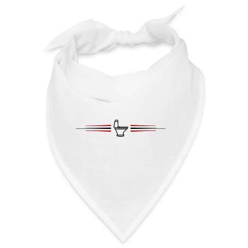 Wc Toilette Linie - Bandana - Weiß - Vorne