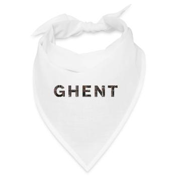 GHENT – Gothic Brick Typography - Bandana - Weiß - Vorne
