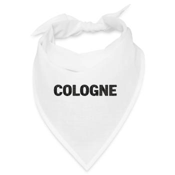 Cologne – Gotische Architektur im Schriftbild - Bandana - Weiß - Vorne