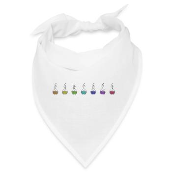 Chemie Experiment im Labor - Bandana - Weiß - Vorne