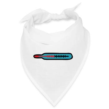 Thermometer Medizin Kinderarzt Praxis Praxisteam - Bandana - Weiß - Vorne